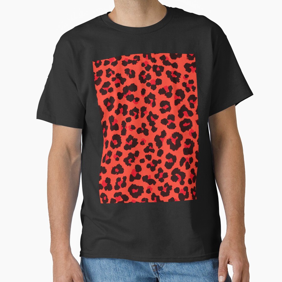 Red Leopard Skin Print Pattern by Bunmigraphics