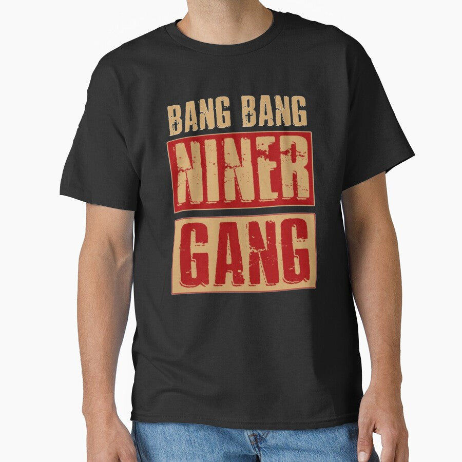 Bang Bang Niner Gang Football Cool Long Sleeve by Adeberovi