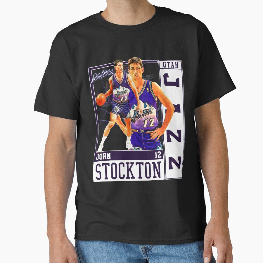 John Stockton Legend Basketball Signature Vintage Retro 80s 90s Bootleg Rap Style by HayleyMonahan