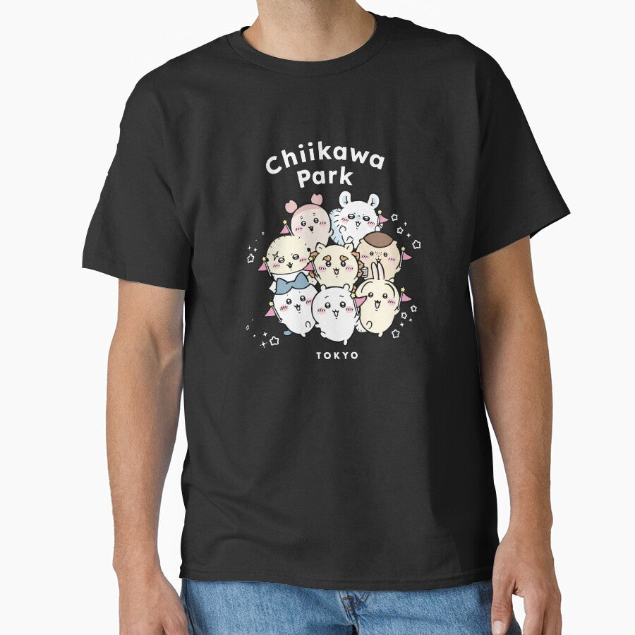 Chiikawa and Friends - White | Park Hachiware Usagi Momonga momo Rakko Kurimanju Shisa Furuhonya | Cute Kawaii Characters Bear Cat Rabbit by OllieMolley