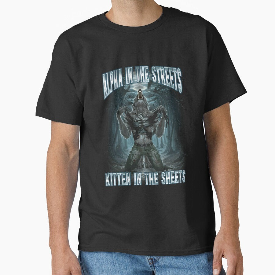 Alpha In The Streets Kitten In Sheets Funny Werewolf Wolf by malek-farhat08