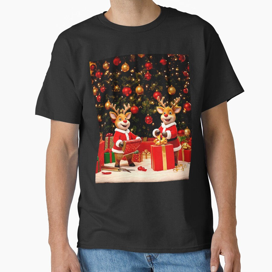 Happy Reindeers under Christmas Tree by MariaTheExpert