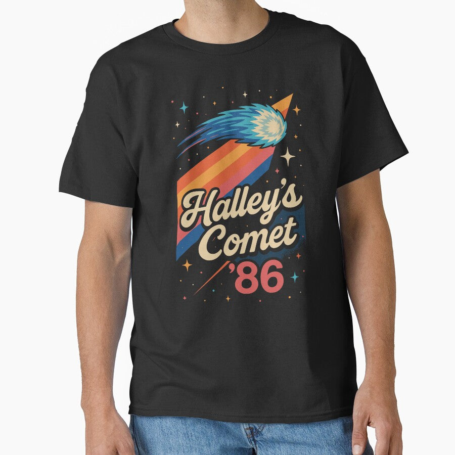 Halley’s Comet 1986 Retro Space Lover Design by JackCurtis1991