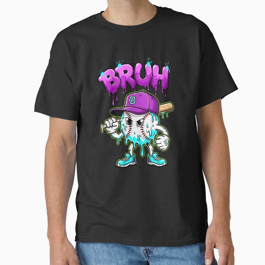 Baseball Ice Cream Drip Youth Bruh Baseball For Girls & Boys by diyoor