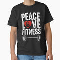 Peace Love Fitness Workout Motivation Shirt by Jobada Creative