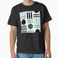 Mid-Century Modern Geometric in Black and Mint Green by DEC02