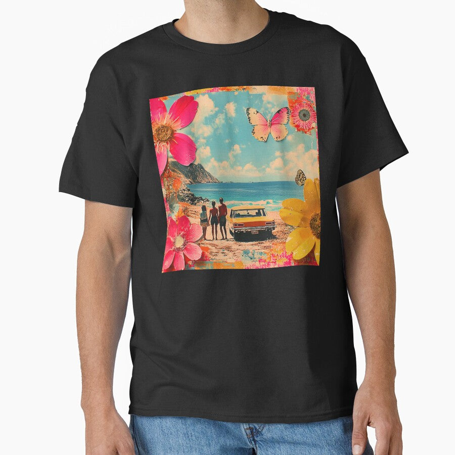 Nostalgic Pop Art Tropical Beach Vintage Postcard-Style by DEC02