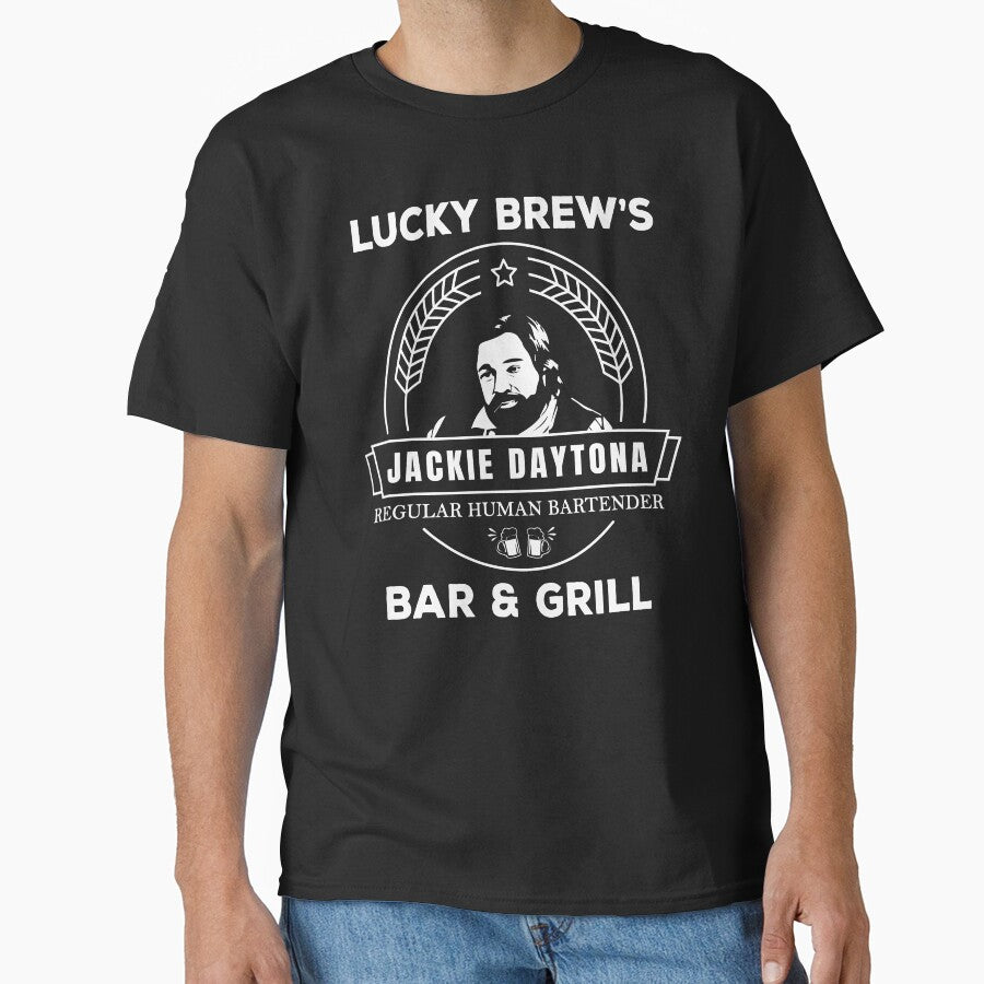 Jackie Daytona - Lucky Brew's Bar and Grill Shirt - What We Do in the Shadows by silverhexagon