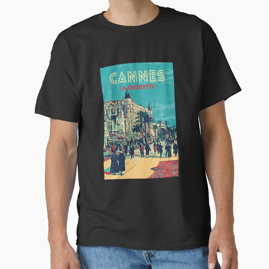 Retro vintage illustration of Cannes La Croisette, French Riviera by Lemomo-artworks