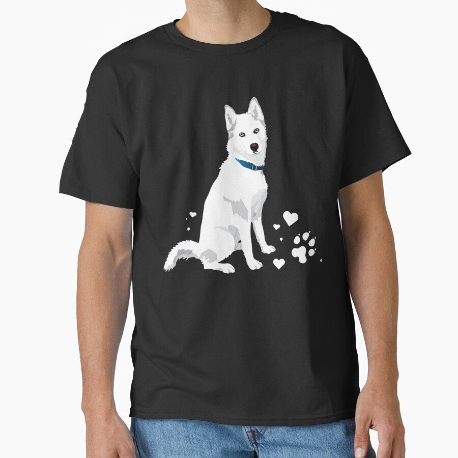 cute white Siberian Husky - sweet white Snow dog by Nicestore099