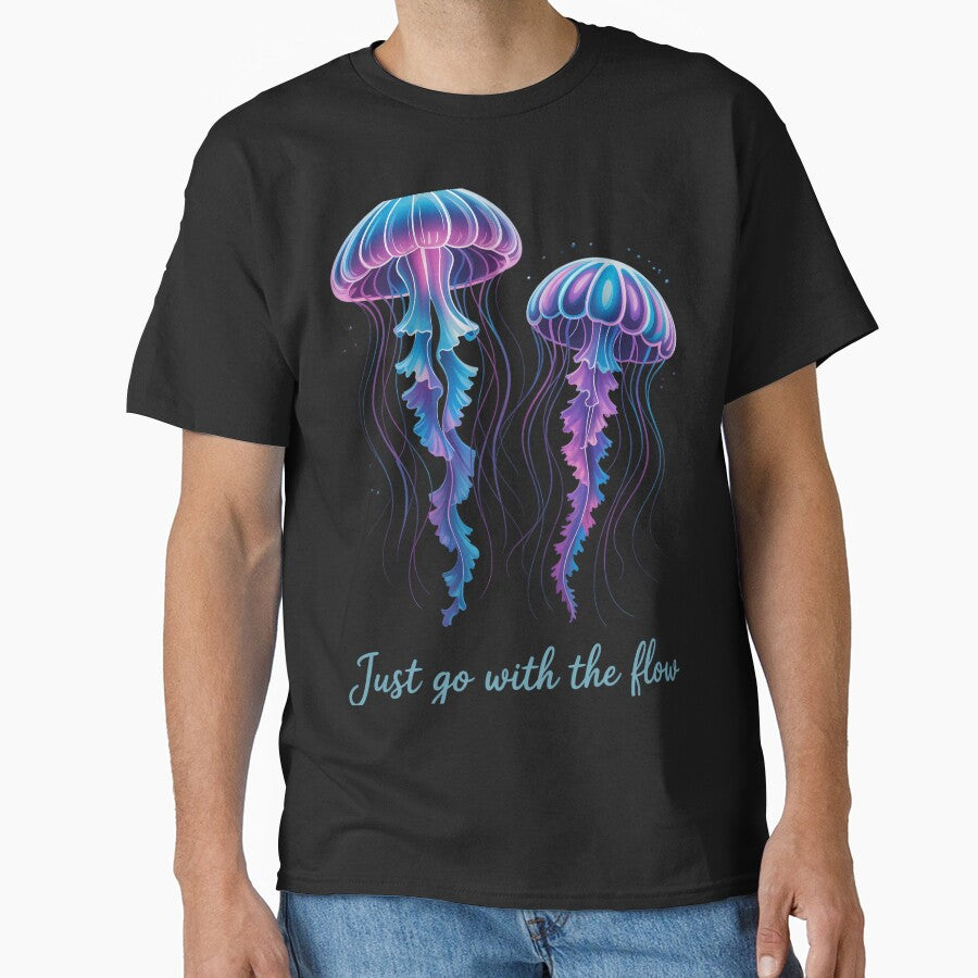 Awesome Cute Underwater Fish Sea Just Go with Flow Jellyfish by tiemacopaxer