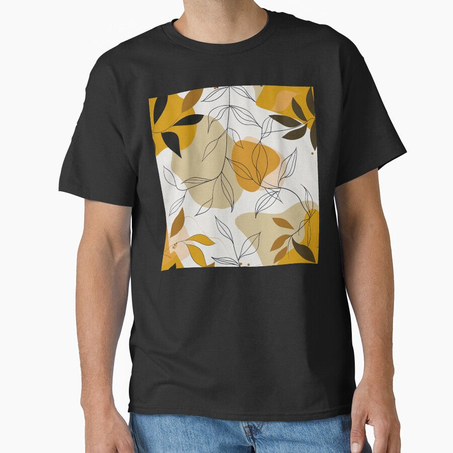 Boho Butterscotch And Sand-Clay Hues Abstract Leaves by DEC02