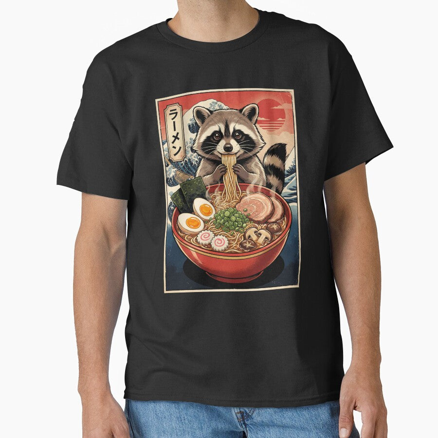 Vintage Raccoon Ramen Japanese Kawaii Anime Animal Lover by TerryConnells