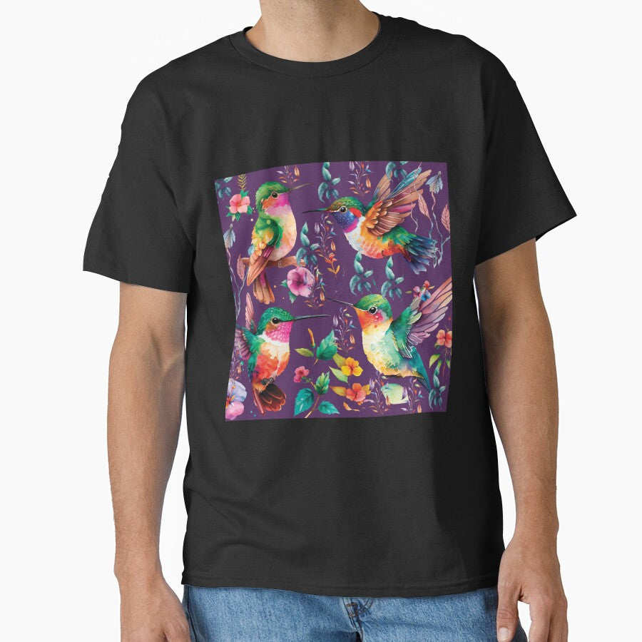 HUMMINGBIRD ON DARK PURPLE by ORIGENcreate