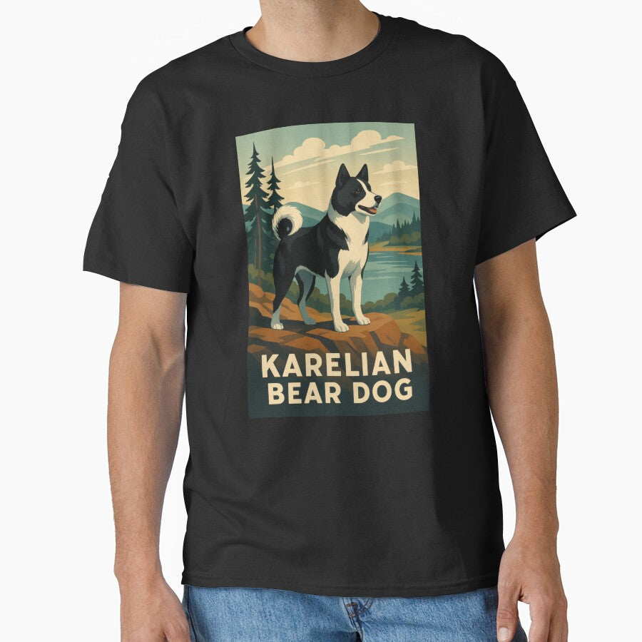 Karelian Bear Dog Poster Art by Flying Doggo