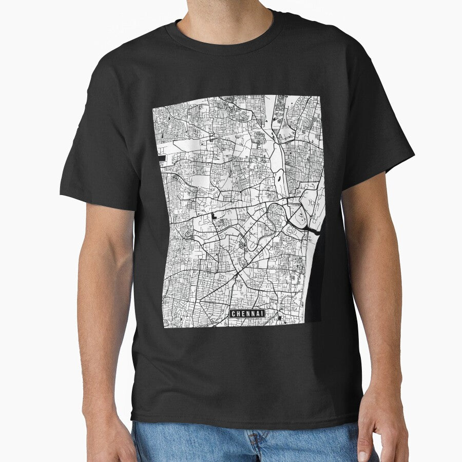 Chennai, India Street Map by InkistPrints