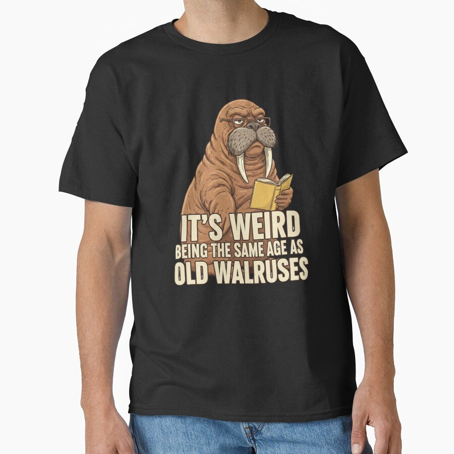 Funny Walrus Aging Humor Meme Same Age Old Walruses PNG: Walrus Aging Humor Birthday png Animal Joke by Azulinyo