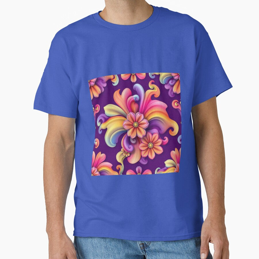 Elegant 3D Art Nouveau Floral Pattern by TheGaliyaStudio