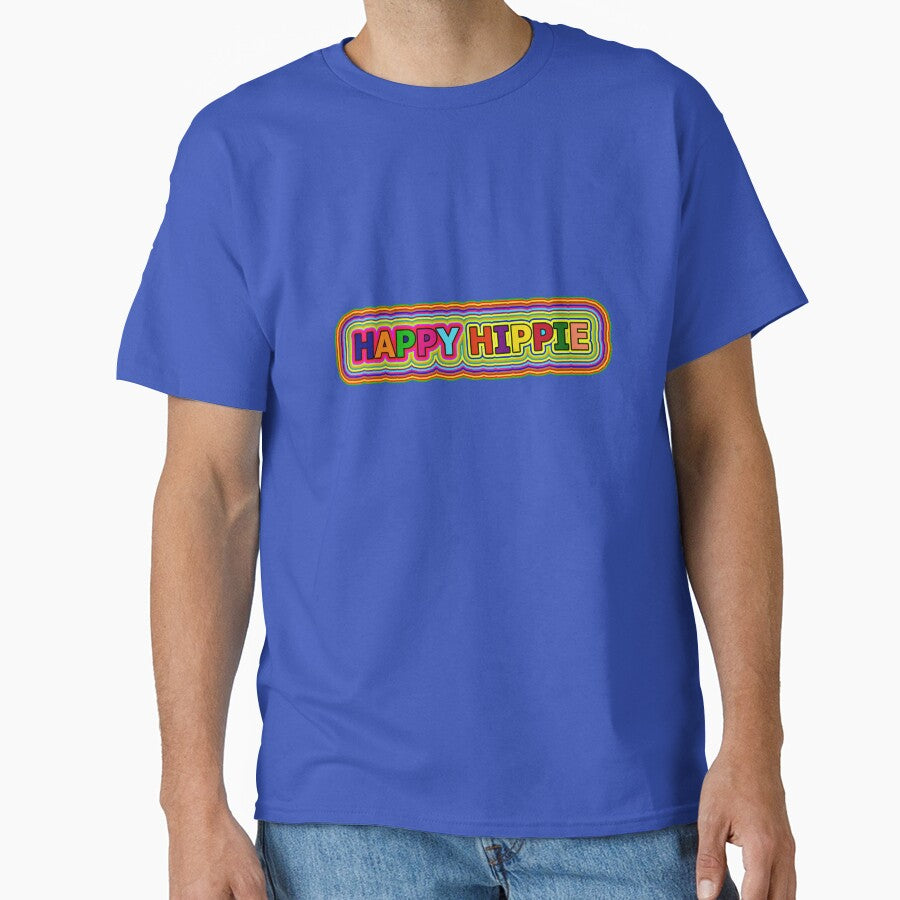 Colorful Happy Hippie Words Free Spirit Colorful Retro Lines 1 of 4 by Beachy