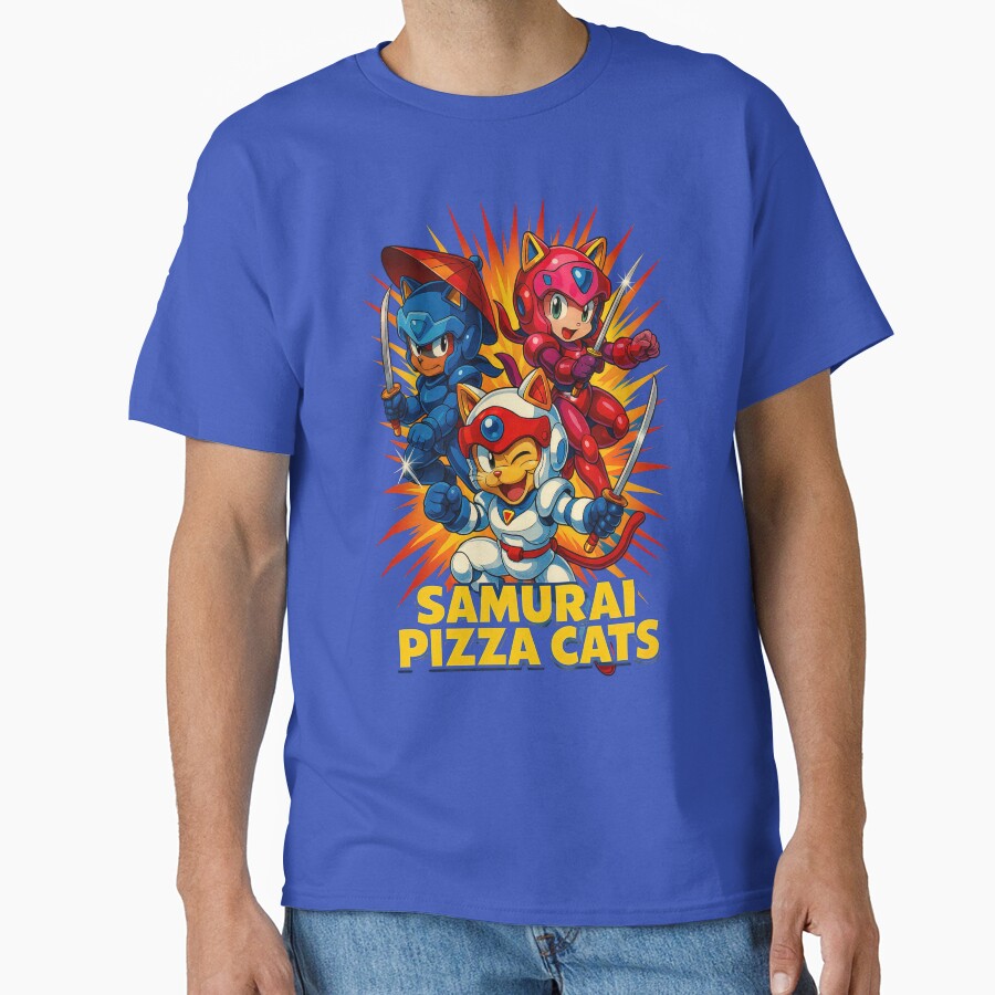 Samurai Pizza Cats Retro Anime HD by Retr0Tshirts