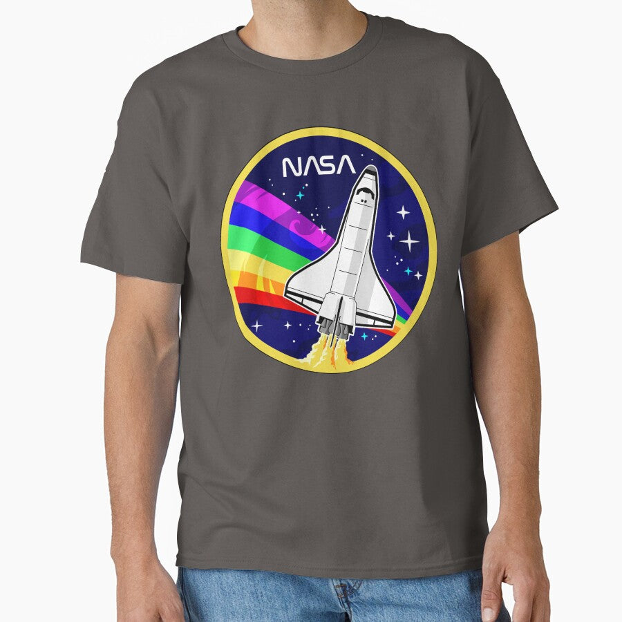 NASA Badge Retro Rainbow Spaceflight Patch by forge22