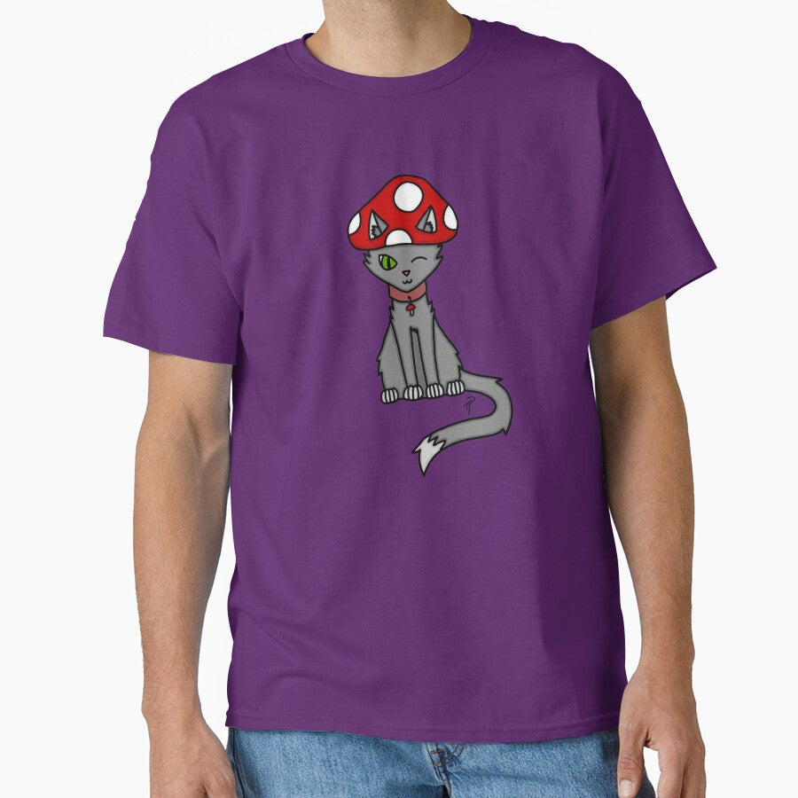 Cat with Mushroom Hat Mushroom Cat by lilpoltergeist