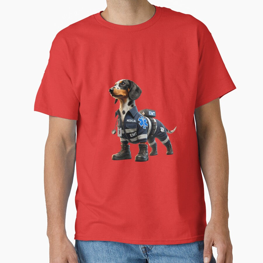 Piebald Dachshund Paramedic Dog by BrinaandPops
