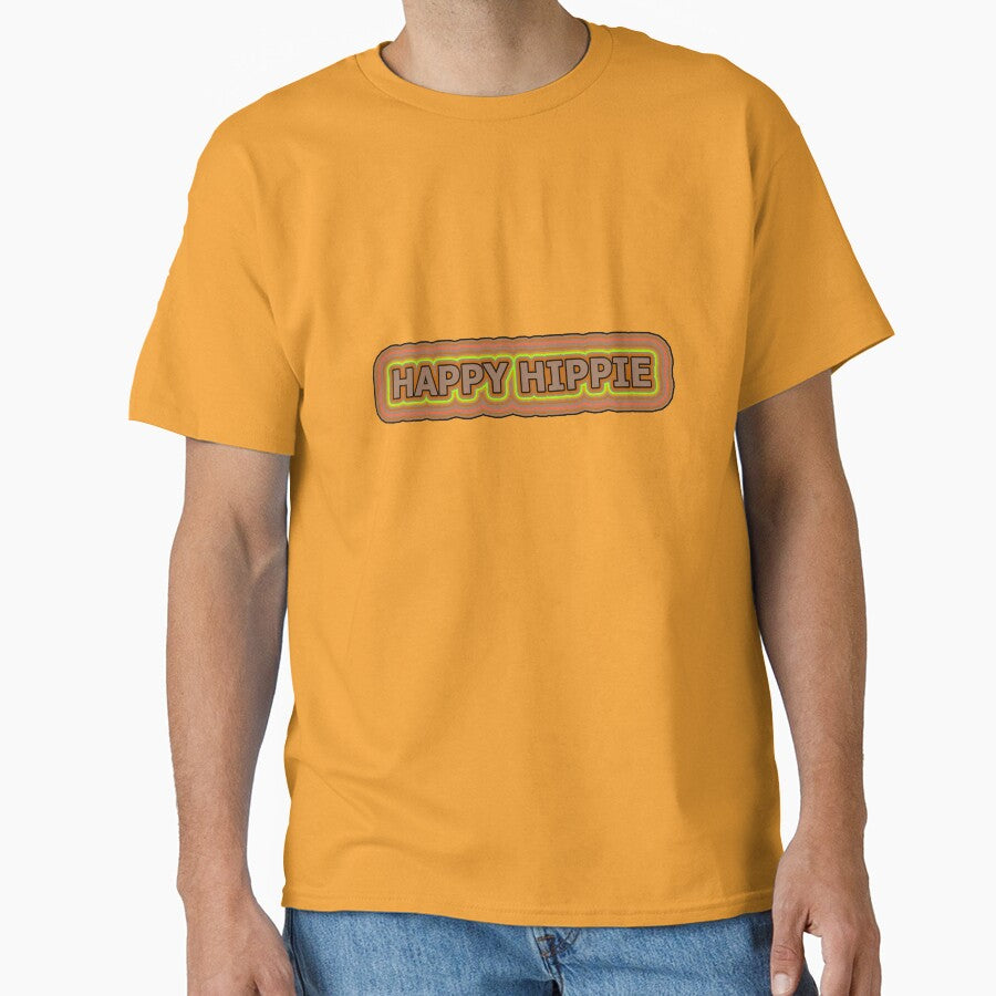 Happy Hippie Words Earthy Tones Hippie Vibes Retro Lines 2 of 4 by Beachy