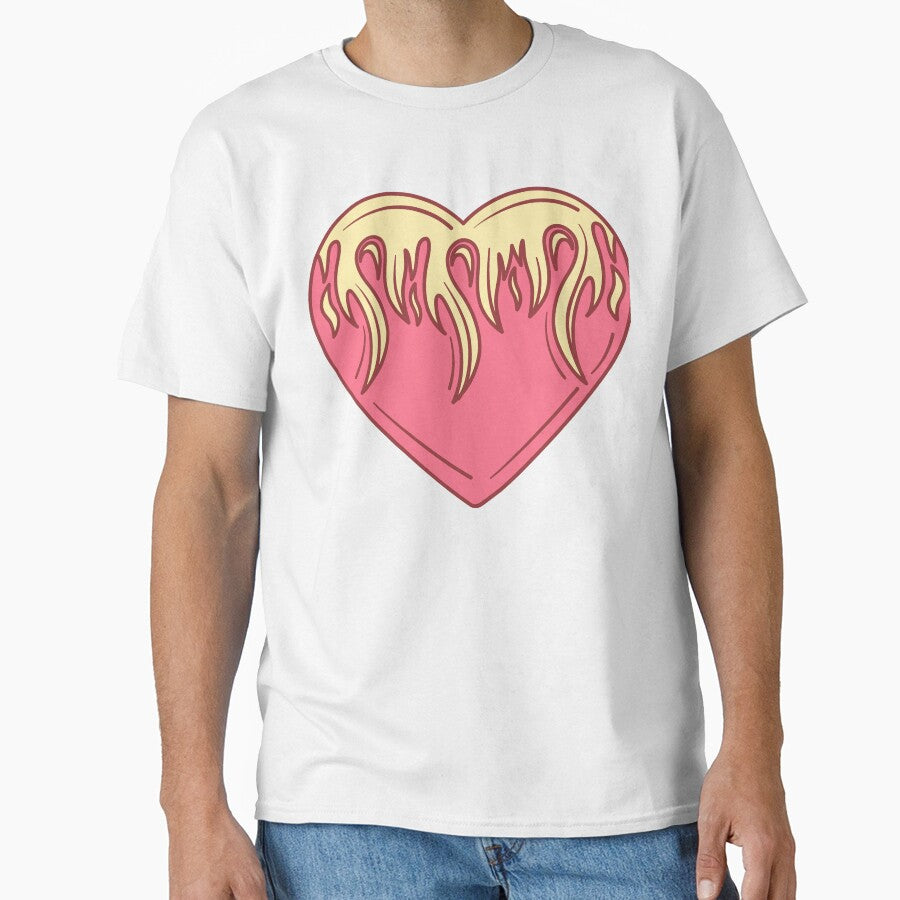 Y2K Flaming Heart - Bold Retro Love by Mahakamel