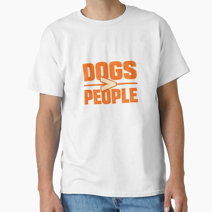 Dogs Over People Funny Dog Lover Sarcastic Shirt by Shirleygalaxy