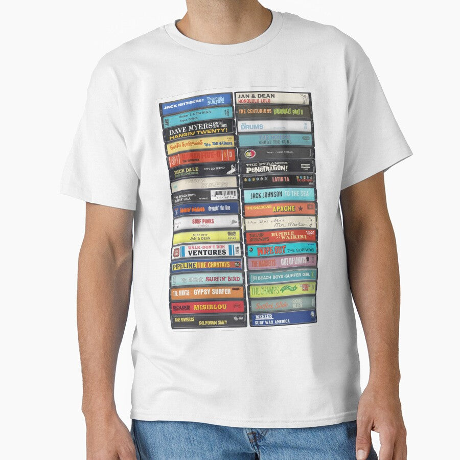 Surfing Music - Surf Anthems - Vintage Cassette Print by Mr Mustard Prints