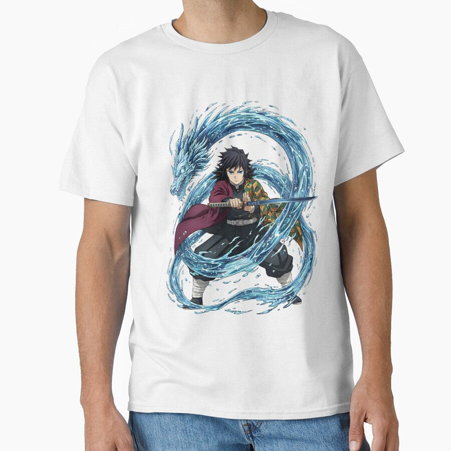Giyu Tomioka Water Dragon Anime Art Design by Innova_Creations