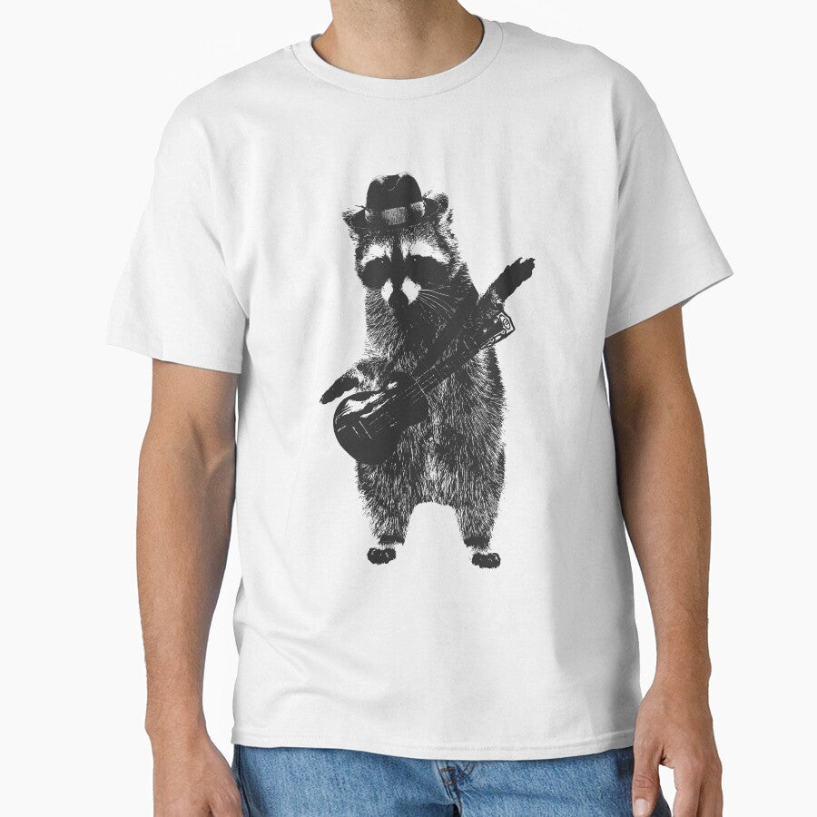 Raccoon wielding ukulele by autoboxdesign