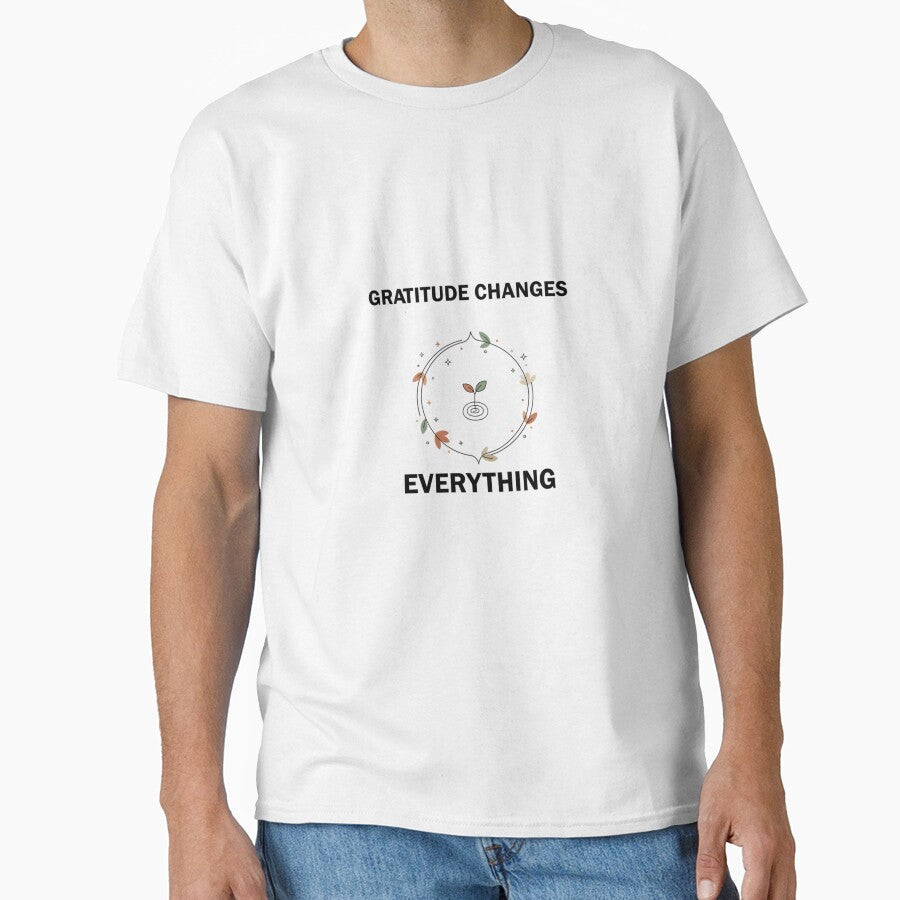 Gratitude Changes Everything Minimalist Tee - Positive Mindset by MINIMA.LIGN
