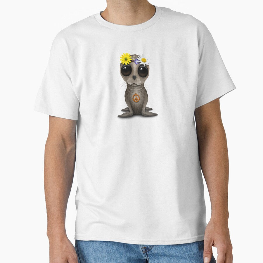Cute Baby Seal Hippie by JeffBartels