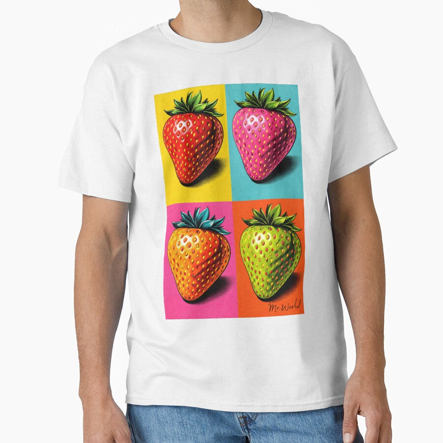 Colorful Pop Art Strawberries – Warhol Inspired Print by Mr.Warhol