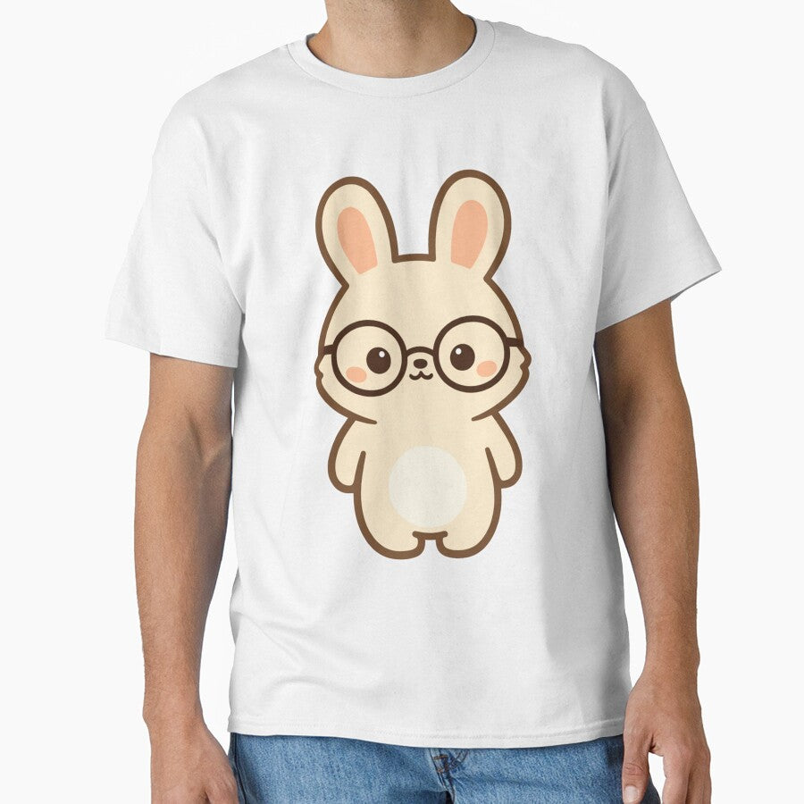 Cute Bunny with Oversized Round Glasses by Fernova