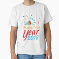Happy New Year 2018 T-Shirt for Men and Women by AllStarMerch