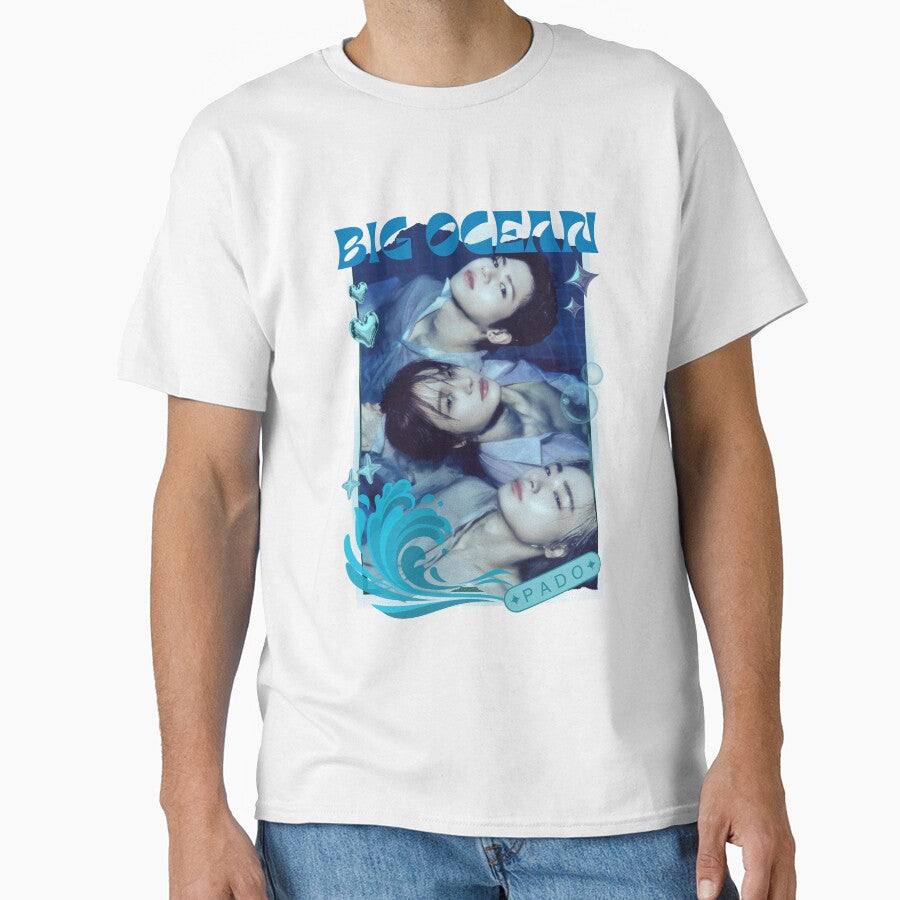 Big Ocean Blue Kpop Group Retro Collage Design by HELL0WBELLO