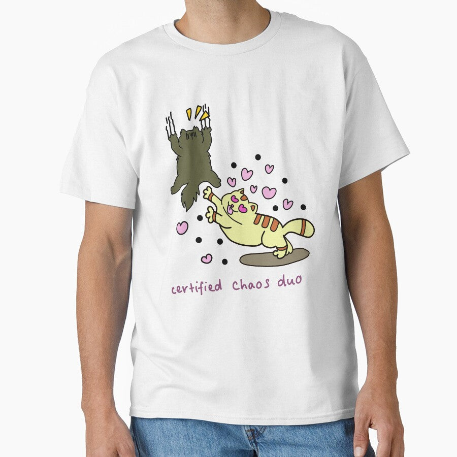 Certified Chaos Duo Cat Funny Cartoon by EnricNacar