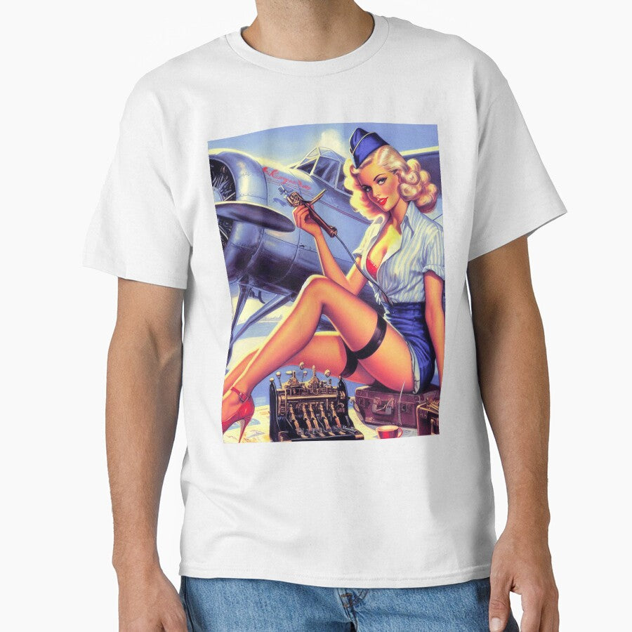 Retro Airplane Pin-up by PulpVintage