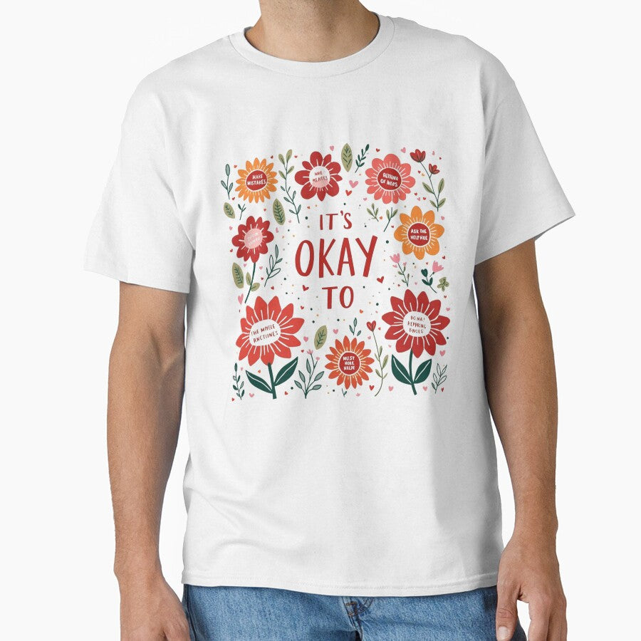It's Okay To - Boho Wildflowers, Positive Affirmations by HEI DesignPartners