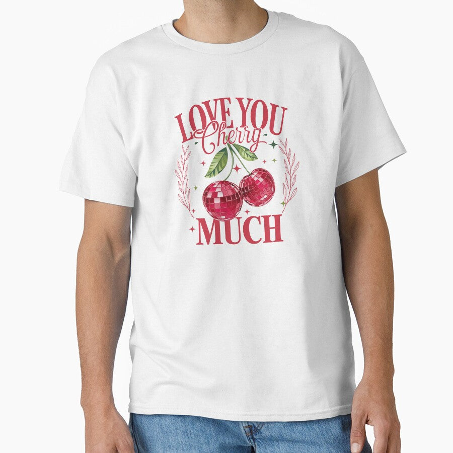 Love You Cherry Much: Geometric Disco Cherries & Elegant Laurel by Polarisofficial