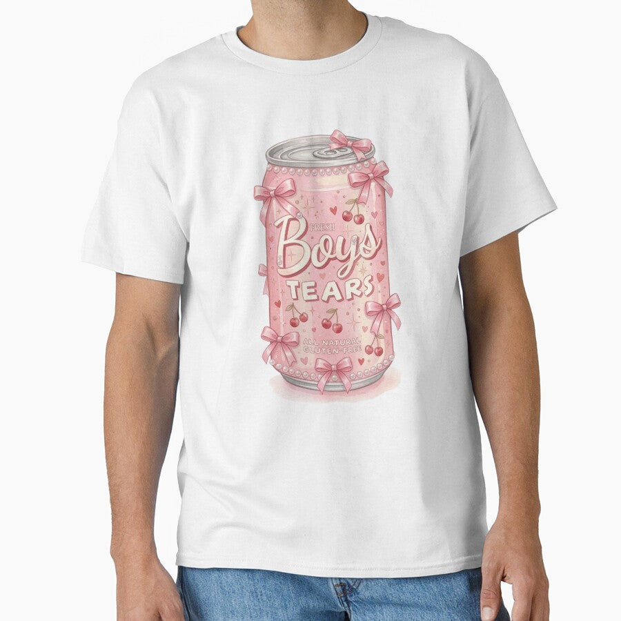 Fresh Boys Tears – Coquette Aesthetic Pink Soda Can | Cute Feminine Humor by aiqdelicia