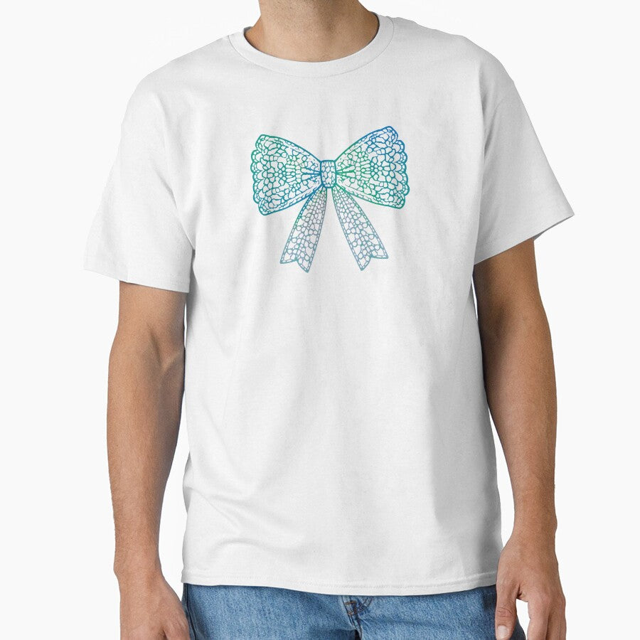 Blue floral lace bow by uunaa