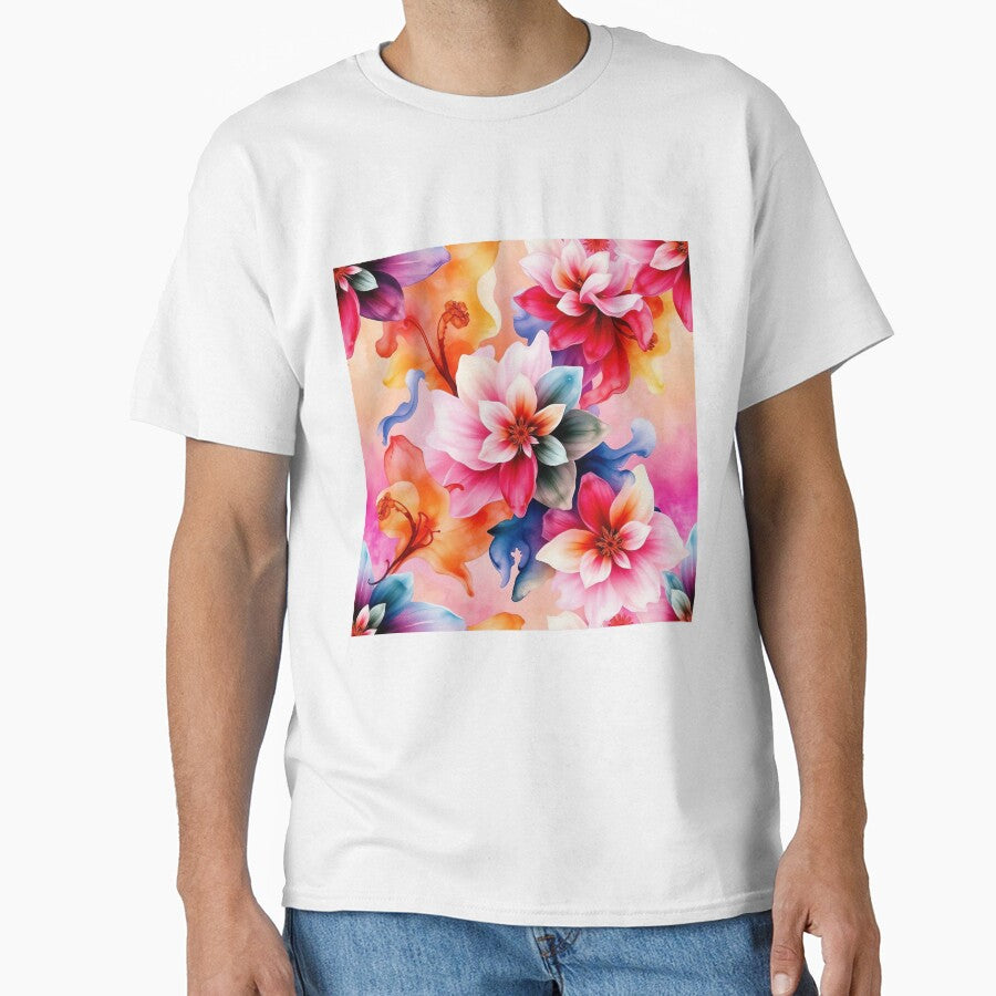 Vibrant Rainbow Floral Pattern | T-Shirts, Mugs & Stickers, Phone Cases by TheGaliyaStudio
