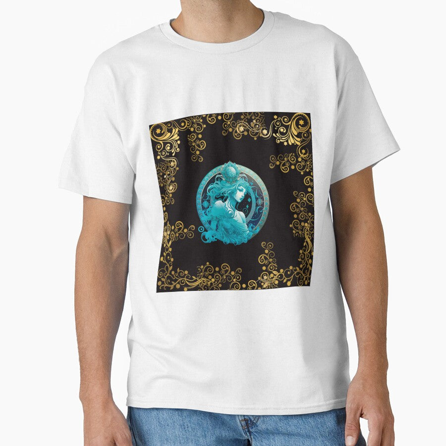 AQUARIUS ZODIAC SIGN ON BLACK AND WITHOUT FONT by ORIGENcreate