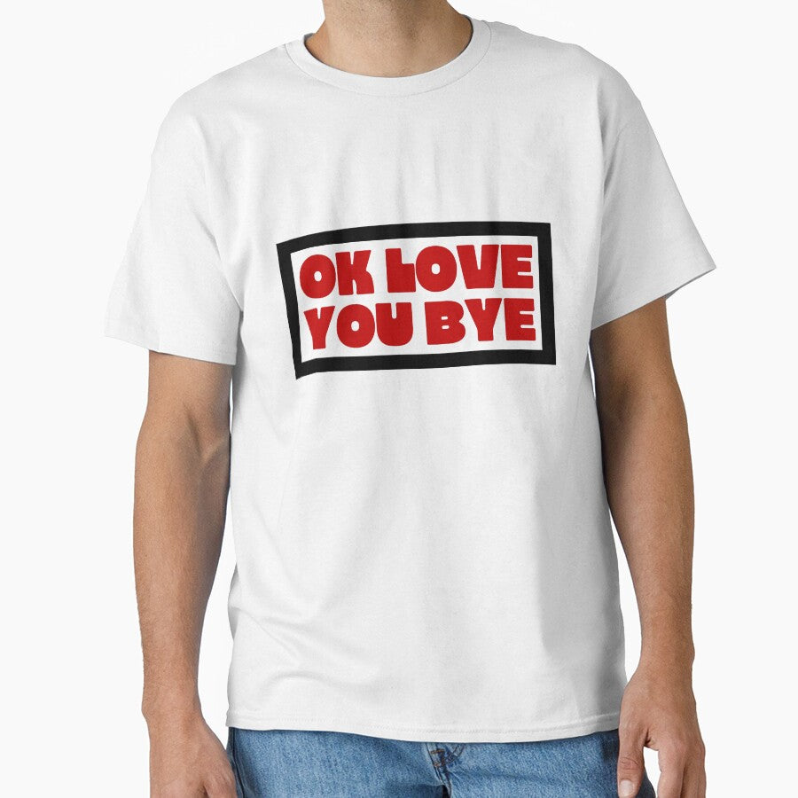 Ok Love You Bye - Bold Red Black Outlined by Aesthetic Crew