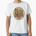 Vintage Peace and Love – Retro Hippie Logo by Dax Studio
