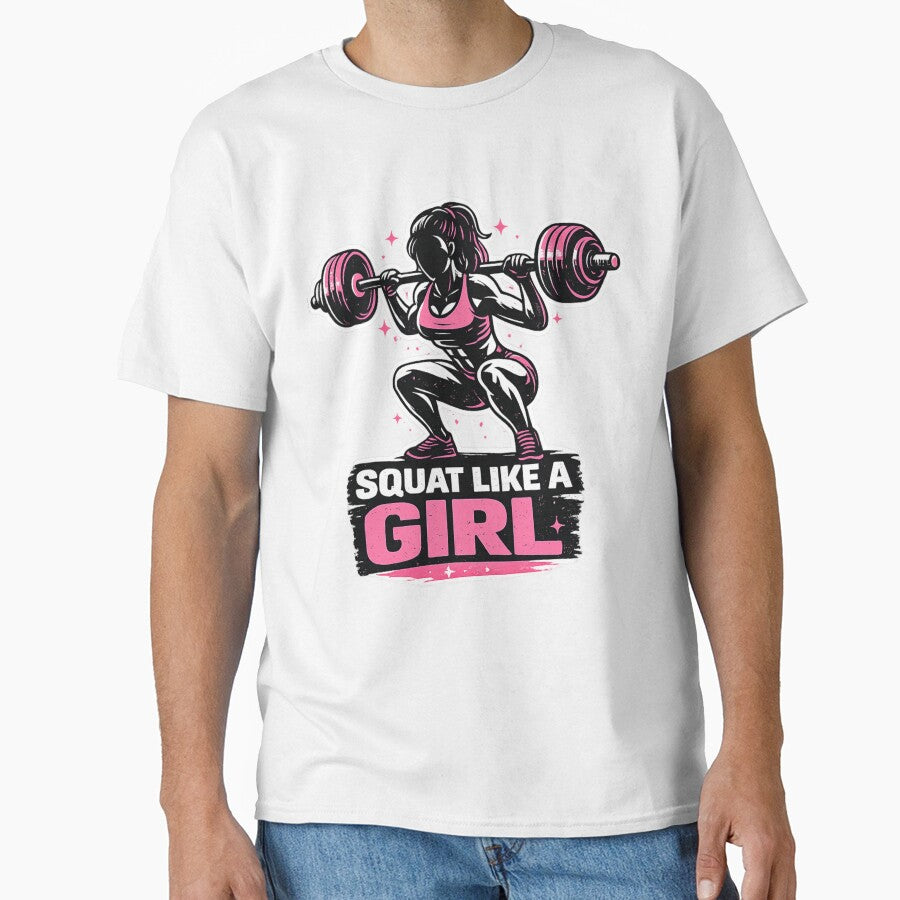 Squat Like a Girl – Women Fitness Motivation Design by Shopchid